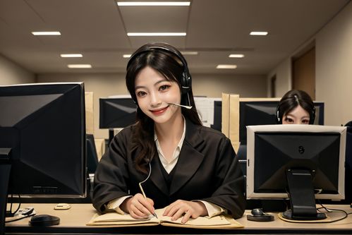 业务员女性客服人物肖像摄影图 专业形象与情感联结的视觉呈现